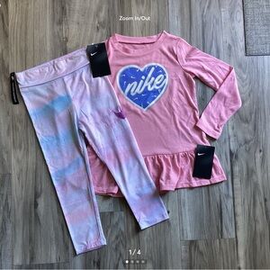 Nike toddler girl l/s top & leggings outfit size 4T(NWT) ~PRICE FIRM, NO OFFERS~